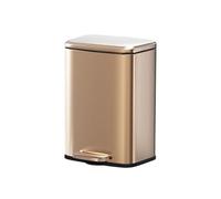 Shihan-2015 Kitchen Trash Can Stainless Steel 15 Liter Step Trash Can with Inner Liner for bathroom office Waste Bin(Gold)