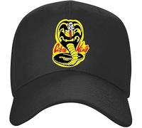 Shihan Junior Teens Cap Cobra King Cobra Kais Cobra Kai Baseball Cap Sports Unisex Adjustable Karate Novelty Black