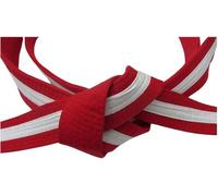 SHIHAN POWER SPORTS Karate Belt Cotton Red 1 White Stripe 260cm For Men/Women Karate,Styles Of Martial Arts, Shotokan