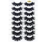 Shihao159 8 Pairs Woman Multilayered Effect Eye Makeup Tools Full Volume Thick Long Natural 25MM Lashes Eye Lash Extension 4D False Eyelashes(4DL029)