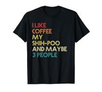 ShihPoo Dog Owner Coffee Lovers Quote Gift Vintage Retro T-Shirt