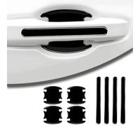 SHIHUAFADACAI 8 Pcs Car Door Handle Protector for Citroen C4 Cactus 2014-2020, Silicone Autotür Griffmulden, Non Marking Adhesive, Anti-Scratch Guard, Black