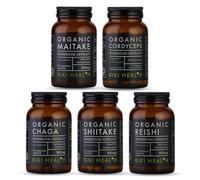 Shiitake, Chaga, Reishi, Cordyceps & Maitake Mushroom, Each 60 Capsules - Complete Mushroom Immune & Energy Support Bundle