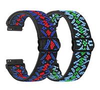 SHIJZWD Elastic Watch Straps, 16 mm, 18 mm Strap with Quick Release, Adjustable Stretchy Nylon Loop Sports Breathable Replacement Strap for Men, Women