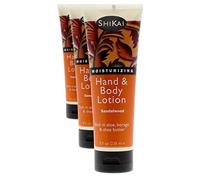 ShiKai - Moisturizing Hand & Body Lotion, Softens & Moisturizes Skin with Aloe Vera, Borage Oil & Shea Butter, Sensually Smooth Skin with Delicious Fragrances (Sandalwood, 8 Ounce, Pack of 3)