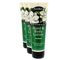 Shikai - Natural Moisturizing Hand & Body Lotion, Softens & Moisturizes with Aloe, Borage and Shea Butter (Gardenia, 8 Ounce, Pack of 3)