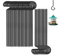 shikaman Screw in Hooks for Bird Feeder Hanger, Outdoor String Lights Hooks (30, 12 Inch)