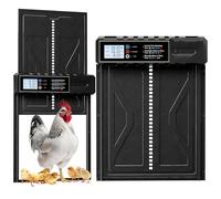 Shikha Extra Large Automatic Chicken Coop Door, Battery Powered Chicken Door with Timer & Manual Control, LED Screen, Anti-Pinch & Low Battery Reminder, IPX45 Aluminum Auto Electric Chicken Flap