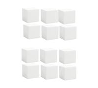 Shikra Foam Square Blocks - Set of 12 - Ideal for Sculpture and DIY Arts - Perfect for Modeling - 12-Pack - White, 10 x 10 x 5 cm for Crafting