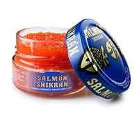 SHIKRAN Smoked Salmon Caviar Pearls 100g - Norwegian Salmon Spheres, Premium Caviar Alternative for Blinis, Eggs, Pasta & Sushi - Heat Stable, Shelf Stable Until Opened, Made in Spain