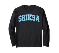 Shiksa Jewish Yiddish Word Varsity Blue Letters Long Sleeve T-Shirt