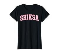 Shiksa Jewish Yiddish Word Varsity Pink Letters T-Shirt