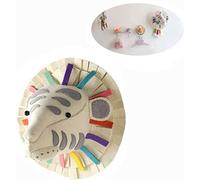 SHIKUN Animal Wall Hanging, Wool Felt 3D Colorful Animal Head Wall Decoration, Nursery Wall Decorations Wall Art Nursery Room Decoration Pendant Toys for Boys, Girls, Kids Room