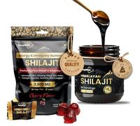 Shilajit Bundle - Pure Himalayan Shilajit Resin & Shilajit Gummies | 80 Servings Resin + 60 Vegan Gummies, Cherry Flavour