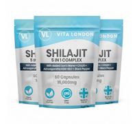 Shilajit Capsules for Women & Men | Added Lions Mane + COQ10 + Ashwagandha KSM-66 & Black Pepper | High Strength Pure Himalayan Shilajit Resin Complex