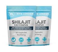 Shilajit Capsules for Women & Men | Added Lions Mane + COQ10 + Ashwagandha KSM-66 & Black Pepper | High Strength Pure Himalayan Shilajit Resin Complex