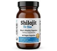 Shilajit for Him | 6000mg High Potency with 80% Fulvic Acid, 85+ Trace Minerals | Himalayan Source | Men's Wellness with Organic Ashwagandha, Gokshura & Safed Musli | Made in UK | 60 Vegan Capsules |