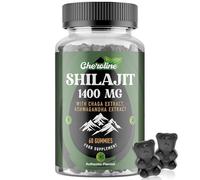 Shilajit Gummies 1400mg, Pure Himalayan Shilajit with Chaga and Ashwagandha, 85+ Trace Minerals, Rich in Fulvic Acid, for Energy & Immune, Sugar-Free, Vegan (60 Count (Pack of 1))