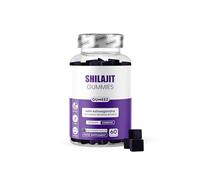 Shilajit Gummies 1500mg with Ashwagandha, Blackcurrant Flavour, 60 Count | Supports everyday vitality, energy, mental focus and overall wellness with Lion's Mane, Irish Sea Moss and Burdock Root