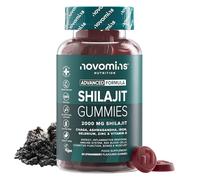 Shilajit Gummies 2000mg | High Strength Shilajit and Ashwagandha | Novomins | Chaga, Zinc, Iron, Selenium & Vitamin D | Pure Himalayan Shilajit for Adults | Energy, Brain & Immune Support | 60 Gummies