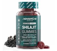 Shilajit Gummies - 2000mg High Strength Shilajit with Ashwagandha, Chaga, Zinc, Iron, Selenium & Vitamin D - Himalayan Gummies for Men & Women - Energy, Brain & Immune Support - Novomins