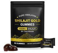 Shilajit Gummies 3000mg for Men & Women - Pure Himalayan Shilajit Gold Supplement with Ashwagandha, Fulvic Acid & 85+ Trace Minerals, Supports Energy & Immunity, 60 Vegan Gummies