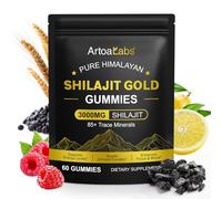 Shilajit Gummies, Pure Himalayan Gold Shilajit 85+ Trace Minerals for Men & Women, 60 Vegan Gummies for Energy & Vitality Support