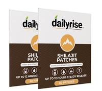 Shilajit Patches with Fulvic Acid | 60 Daily Patches | Shilajit Extract | Energy & Stamina | Patch Alternative to Capsules & Resin | 12 Hour Absorption | by Dailyrise (2X Pack)