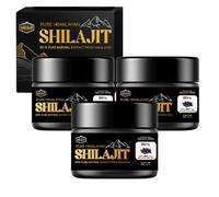 Shilajit Resin, 100% Pure Himalayan Shilajit 30g, Gold Grade Supplement for Men and Women | High Strength, Rich in Fulvic & Humic Acid, 80+ Trace Minerals, Vitality Booster (Pack of 03)