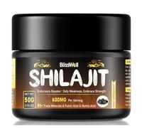 Shilajit Resin Pure Himalayan Shilajit, Shilajit with Fulvic Acid & 85+ Trace Minerals, Energy Strength Immunity Support, No Heavy Metals, 100% Vegan, 50g