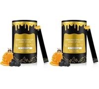 Shilajit Resin with Honey Sticks, 30 Sticks Individually wrapped - Gold Grade 100% Pure Himalayan Shilajit Resin, With Saffron, High Potency Herbal Blend for Energy Boost & Immune Support (Pack of 2)