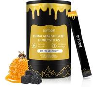 Shilajit Resin with Honey Sticks, 30 Sticks Individually wrapped - Gold Grade 100% Pure Himalayan Shilajit Resin, With Saffron, High Potency Herbal Blend for Energy Boost & Immune Support