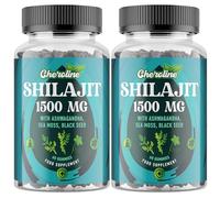 Shilajit Sea Moss and Ashwagandha Gummies 1500mg Per Serving, Enriched with 60% Fulvic Acid & 85+ Trace Minerals, High Strength Complex for Energy, More Convenient Than Resin (60 Count (Pack of 2))