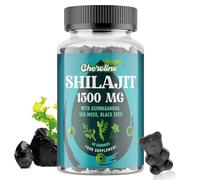 Shilajit Sea Moss and Ashwagandha Gummies 1500mg Per Serving, Enriched with 60% Fulvic Acid & 85+ Trace Minerals, High Strength Complex for Energy, More Convenient Than Resin (60 Count (Pack of 1))