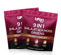 Shilajit Sea Moss Ginseng Capsules 1450mg - 9 in 1 Complex with Ashwagandha, Cordyceps, Zinc & Magnesium - Natural Energy, Immunity, Focus & Testosterone Support - 90 Capsules (2)