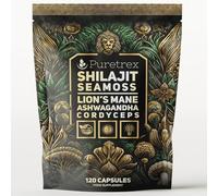 Shilajit Seamoss Capsules with Lion's Mane, Ashwagandha, and Cordyceps - 120 Vegan Capsules for Energy, Focus, and Wellness