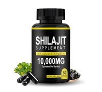 Shilajit Supplement, Pure Himalayan Organic Capsules, 10000mg Maximum Potency Shilajit for Men & Women Enhanced Energy and Immune (60 Capsules)