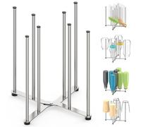 SHILFID Reusable Bag & Bottle Drying Rack, Baby Bottle Drying Rack, Collapsible Cup Drying Rack for Glass, Mugs -Stainless Steel Countertop Organizer