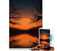 Shilhouette Tree Branch 1000 Piece Jigsaw Puzzles for Adults Teenagers Memory Upgrade Light Relax Sharp Cut Lovely Gift 50x75cm