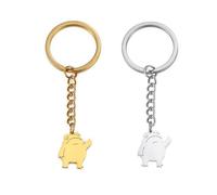 shilipu 2pcs Frog Pendant Keychain Boy Cute Animal Key Chain Stainless Steel Keychain Holder for Women Men Car Key Pendant Accessories Jewelry Gift