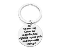 shilipu An Amazing Coworker is Hard to Find Difficult to Part With and Impossible to Forget Keychain Leaving Gifts for Colleagues Key Ring Coworker Inspirational Keyring Pendant