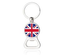 shilipu British Flag Keychain Great Britain Flag Design Car Keychain United Kingdom Gift Keyring Metal Gift Keyring Double Sided Keychain Car Hanging and Bag Charm Multifunctional Bottle Opener