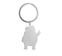 shilipu Frog Pendant Keychain Boy Cute Animal Key Chain Stainless Steel Keychain Holder for Women Men Car Key Pendant Accessories Jewelry Gift