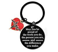 shilipu Heartbeat Keychain May You Be Proud of the Work You Do Key Chain Nurse Key Ring Nursing Graduation Gift Keyrings Heart Key Pendant Nurse Doctor Gifts