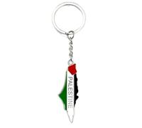 shilipu Israel Palestine Map Flag Keychain Stainless Steel Pendant Key Chain Vintage Pendant Key Ring Support Palestine Keychain Keyring for Home Car Keys Jewelry Souvenir Gift for Men Women