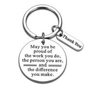 shilipu May You Be Proud of the Work You Do Keychain Thank You Steel Keyring Appreciation Keychain mployee Coworker Nurse Teacher Thank You Gifts Key Chain
