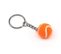 Shilipu Orange Tennis Ball Keychain Keyring - Creative Playing Tennis Ball Metal Key Rings Hanging Decoration for Keys Backpack Purse Crafts DIY Gift Party Favors Supplies