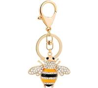 shilipu Rhinestones Bee Keychain Cute Honeybee Key Ring Cartoon Insect Crystal Metal Charms Keyring Bumble Bee Animal Key Chain Accessories Gift for Bag Purse Wallet