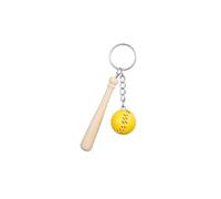 shilipu Softball Baseball Key Chain Sports Keychain Car Keys Pendant Party Favors for Sport Birthday Party Mini Wooden Bat Softball Keyring Gift for Baseball Sports Lovers