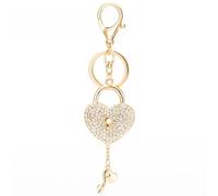shilipuRhinestone Heart Keychain Cute Love Heart and Crown Shape Crystal Rhinestone Sparkling Keychain Bag Pendant Handbag Charm for Women Girls